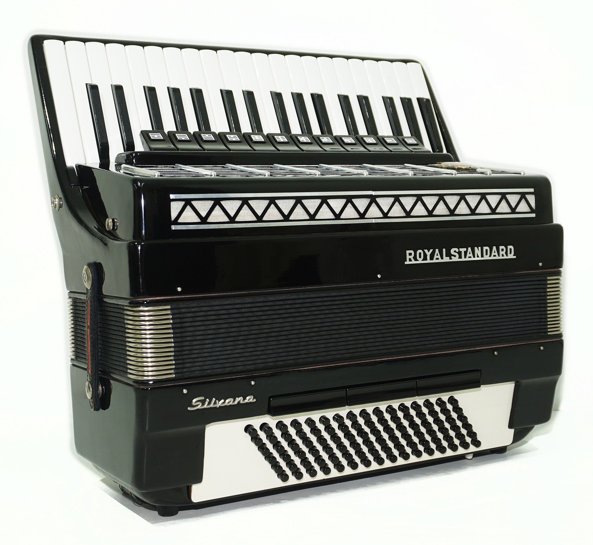 Royal Standard Silvana Accordion made in Germany 96 Bass Piano Acordeon for Adults 2236 incl. New Straps, Case, Weltmeister, Beautiful Quality Sound!