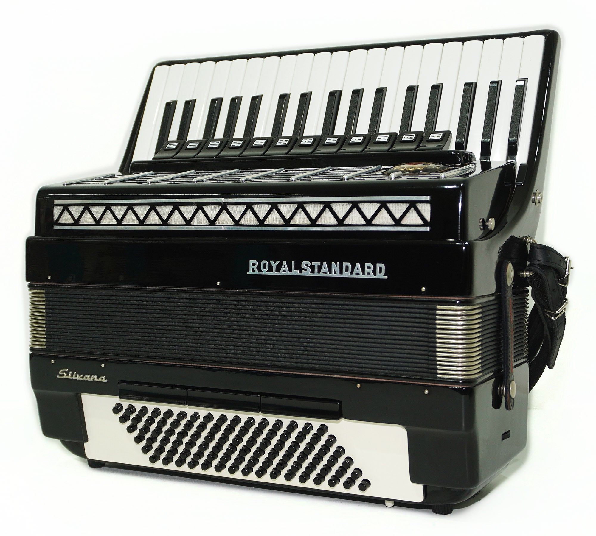 Royal Standard Silvana Accordion made in Germany 96 Bass Piano Acordeon for Adults 2236 incl. New Straps, Case, Weltmeister, Beautiful Quality Sound!