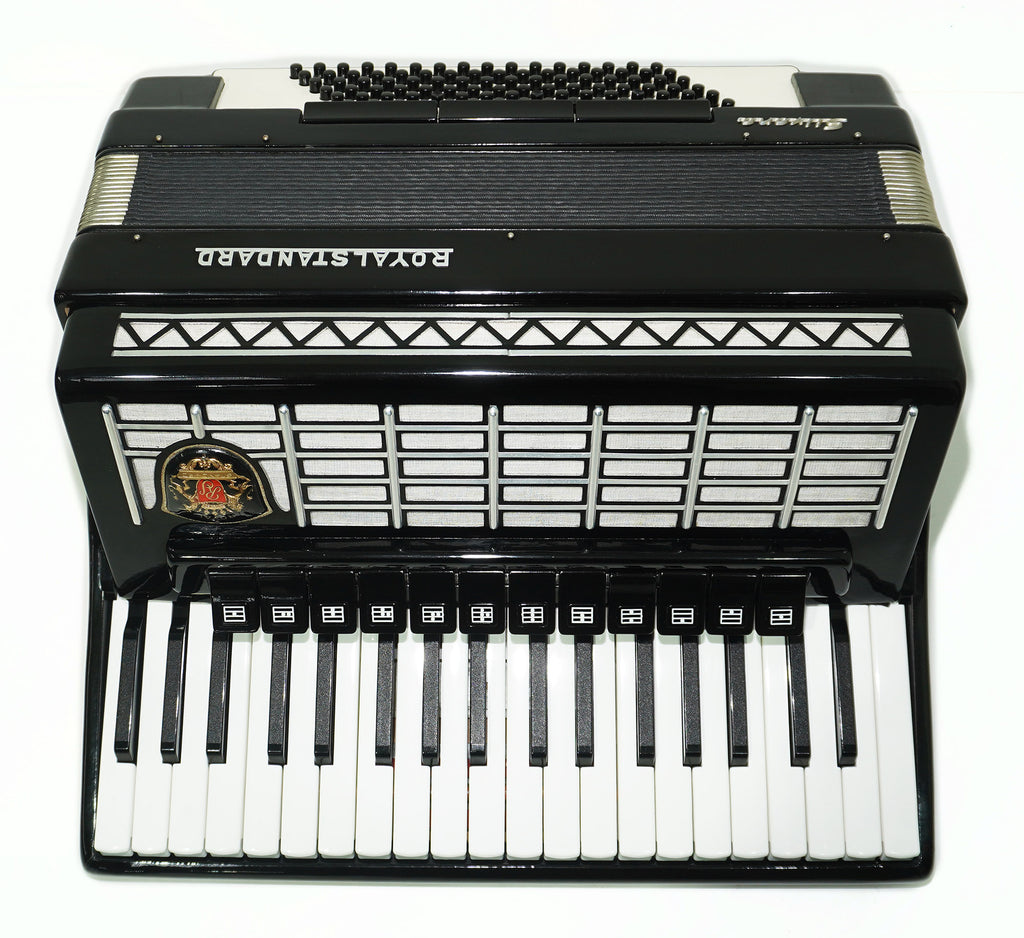 Royal Standard Silvana Accordion made in Germany 96 Bass Piano Acordeon for Adults 2236 incl. New Straps, Case, Weltmeister, Beautiful Quality Sound!