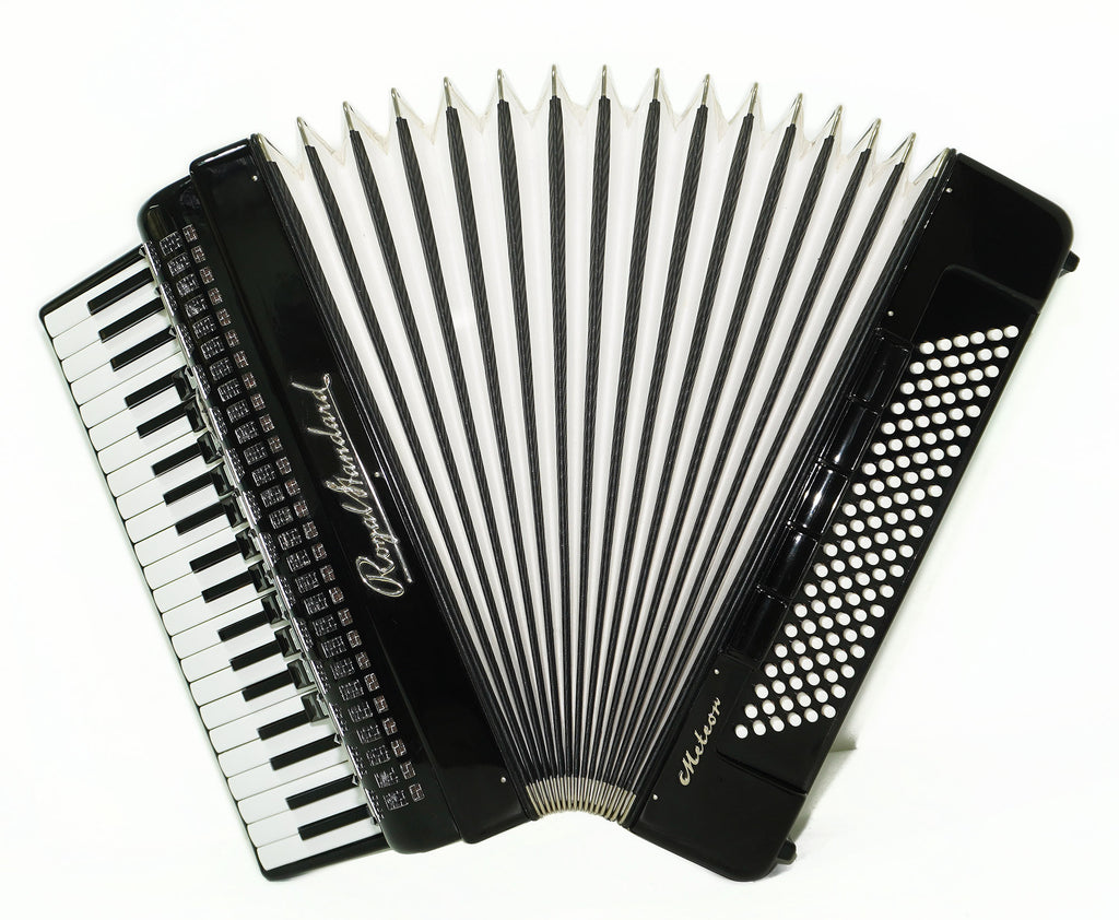 Close to New! Royal Standard Meteor made in Germany 120 Bass Concert Professional Piano Acordion 2237 New Straps, Case, Weltmeister, Amazing Powerful Sound!