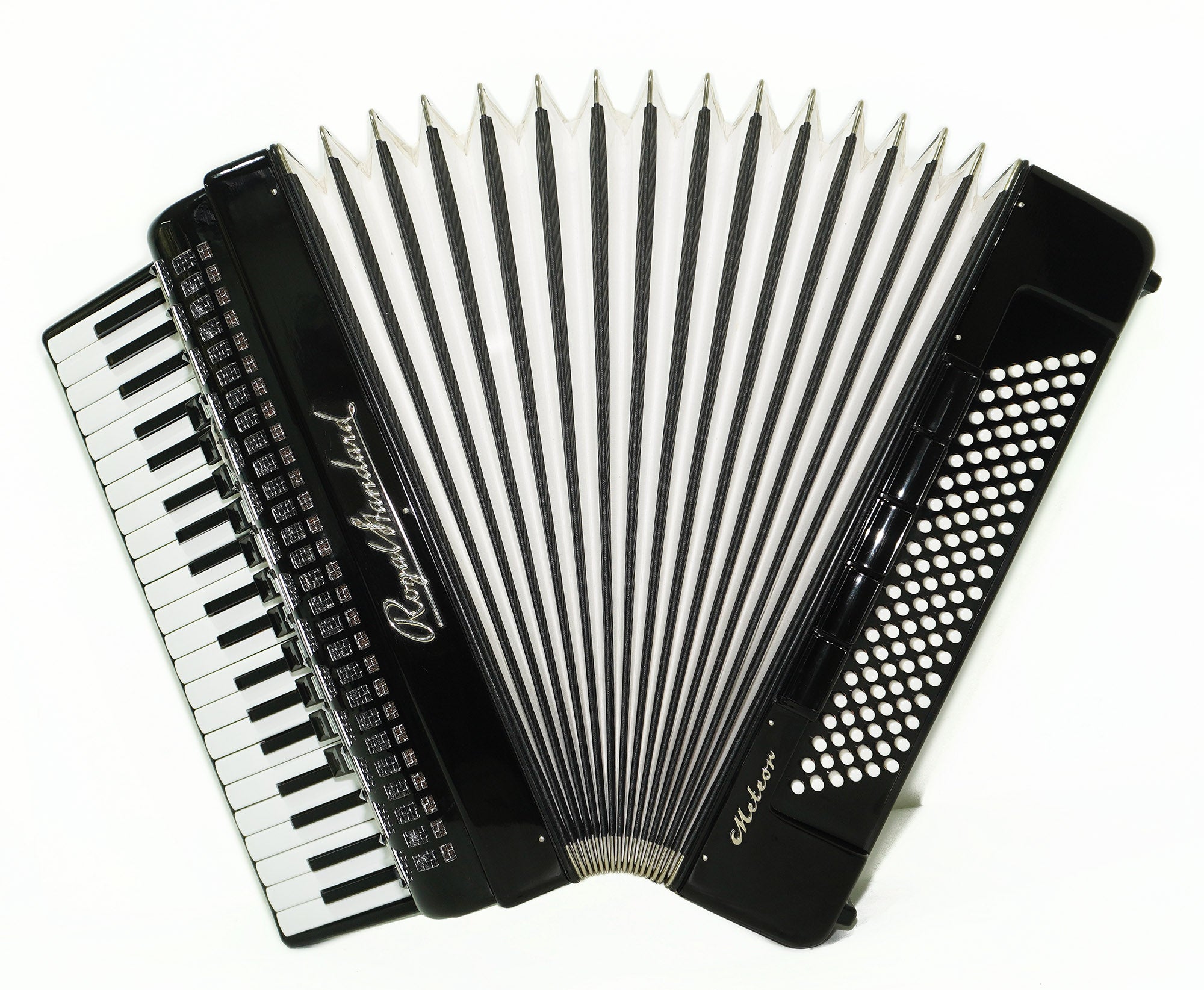 Close to New! Royal Standard Meteor made in Germany 120 Bass Concert Professional Piano Acordion 2237 New Straps, Case, Weltmeister, Amazing Powerful Sound!