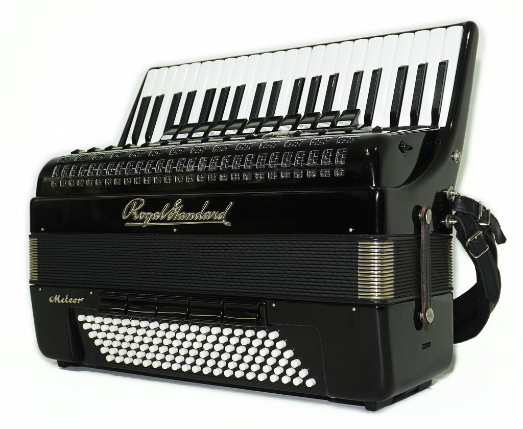 Close to New! Royal Standard Meteor made in Germany 120 Bass Concert Professional Piano Acordion 2237 New Straps, Case, Weltmeister, Amazing Powerful Sound!