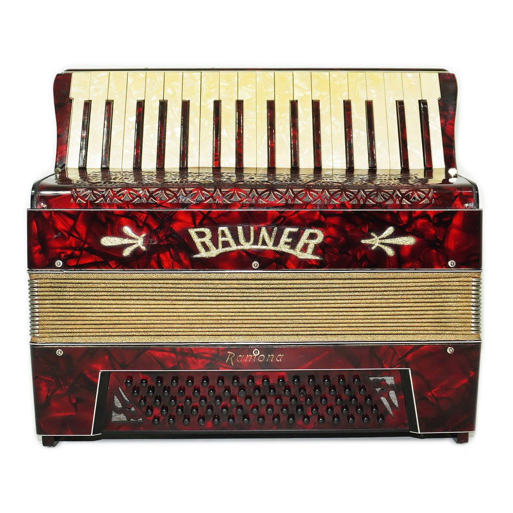 Vintage Rauner Ramona Accordion, 80 Bass Lightweight Piano Accordion, made in Germany, New Straps 2310, Bright and Rich sound.