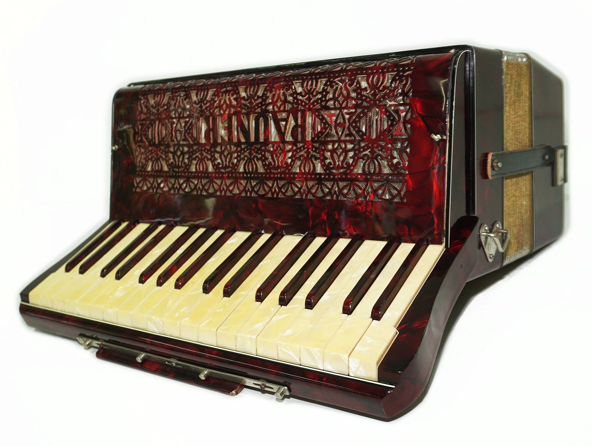Vintage Rauner Ramona Accordion, 80 Bass Lightweight Piano Accordion, made in Germany, New Straps 2310, Bright and Rich sound.