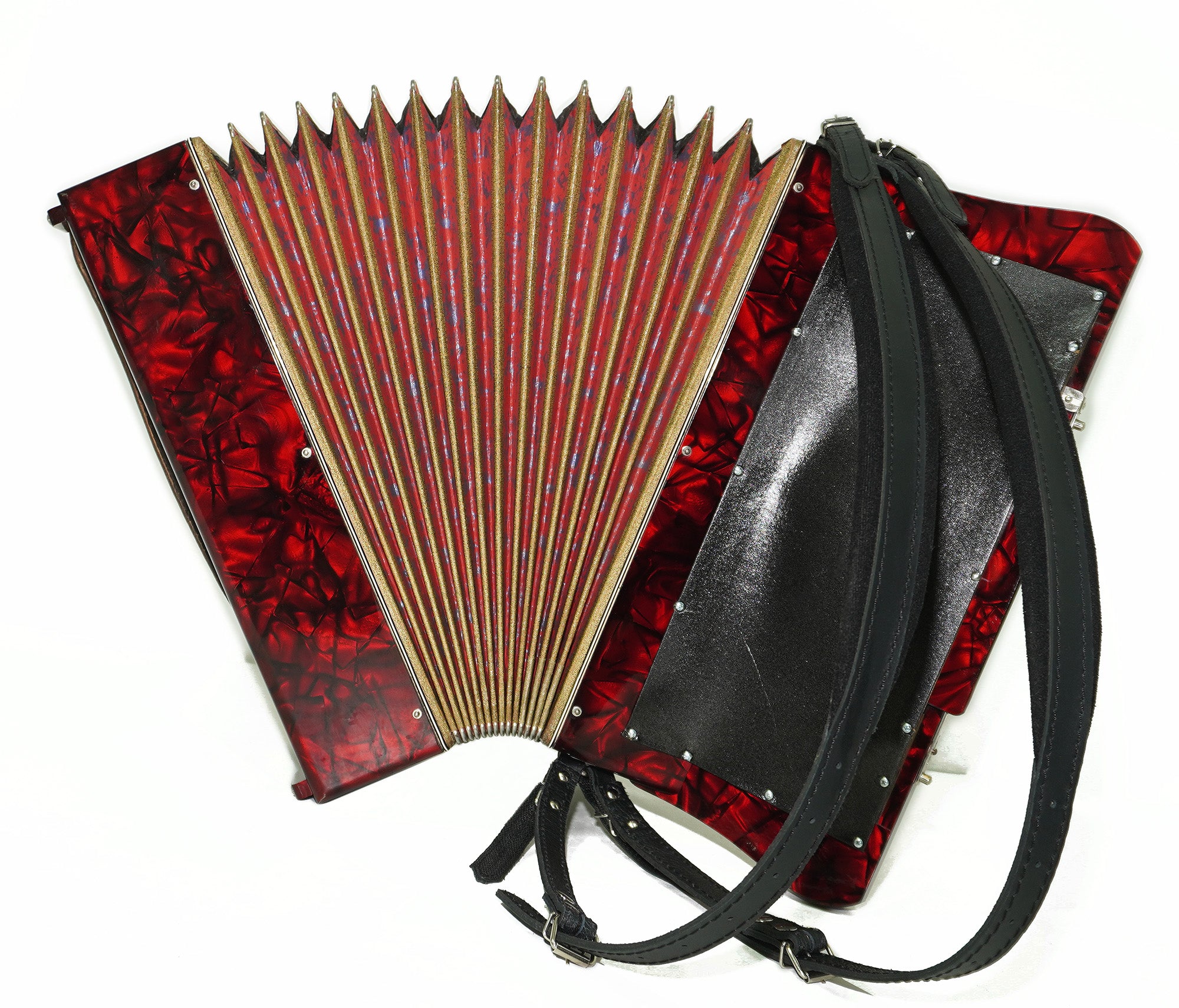 Vintage Rauner Ramona Accordion, 80 Bass Lightweight Piano Accordion, made in Germany, New Straps 2310, Bright and Rich sound.