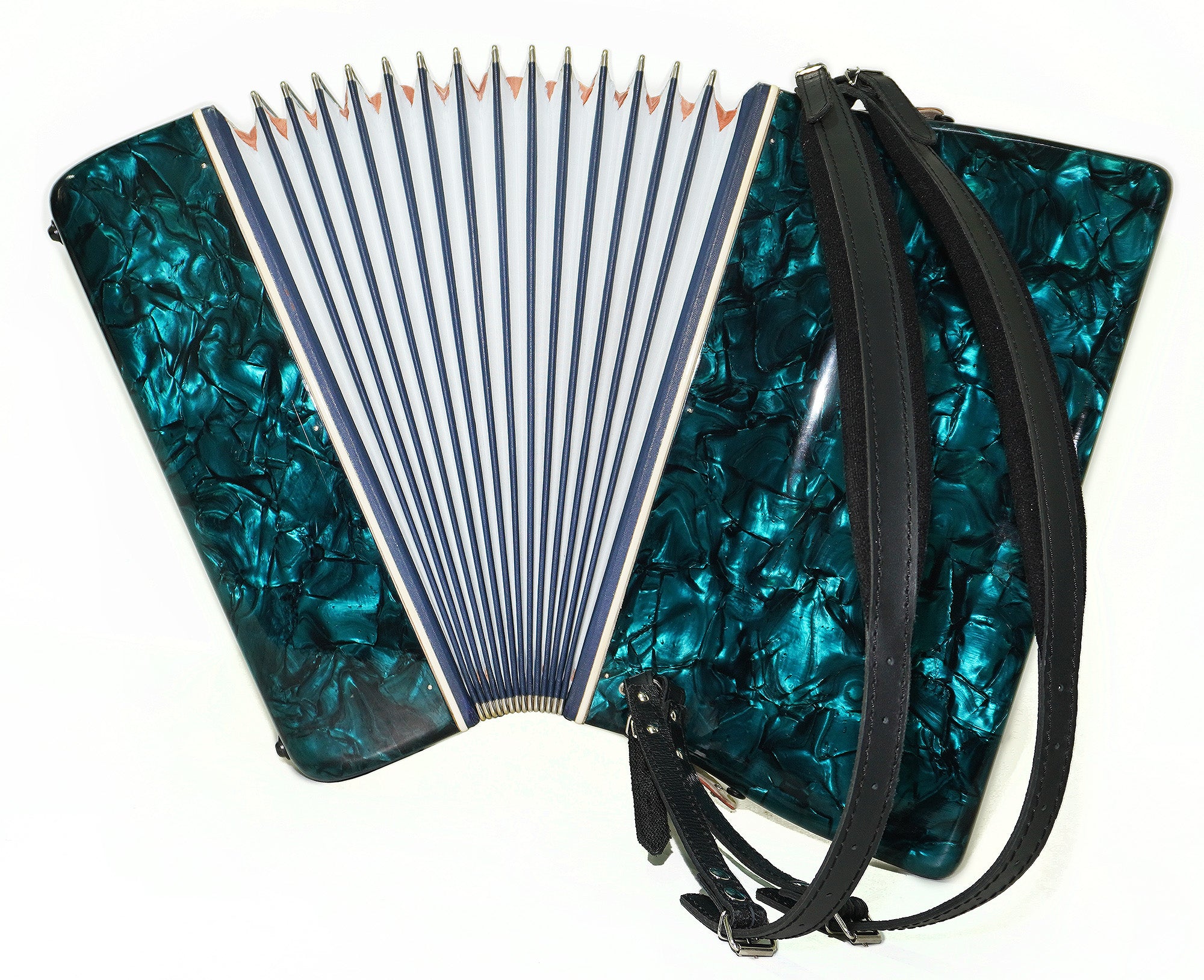 Folk Piano Accordion Vesnyanka made in Ukraine 96 Bass Buttons, New Straps, 2273, Keyboard Accordian, Wonderful Rich sound.