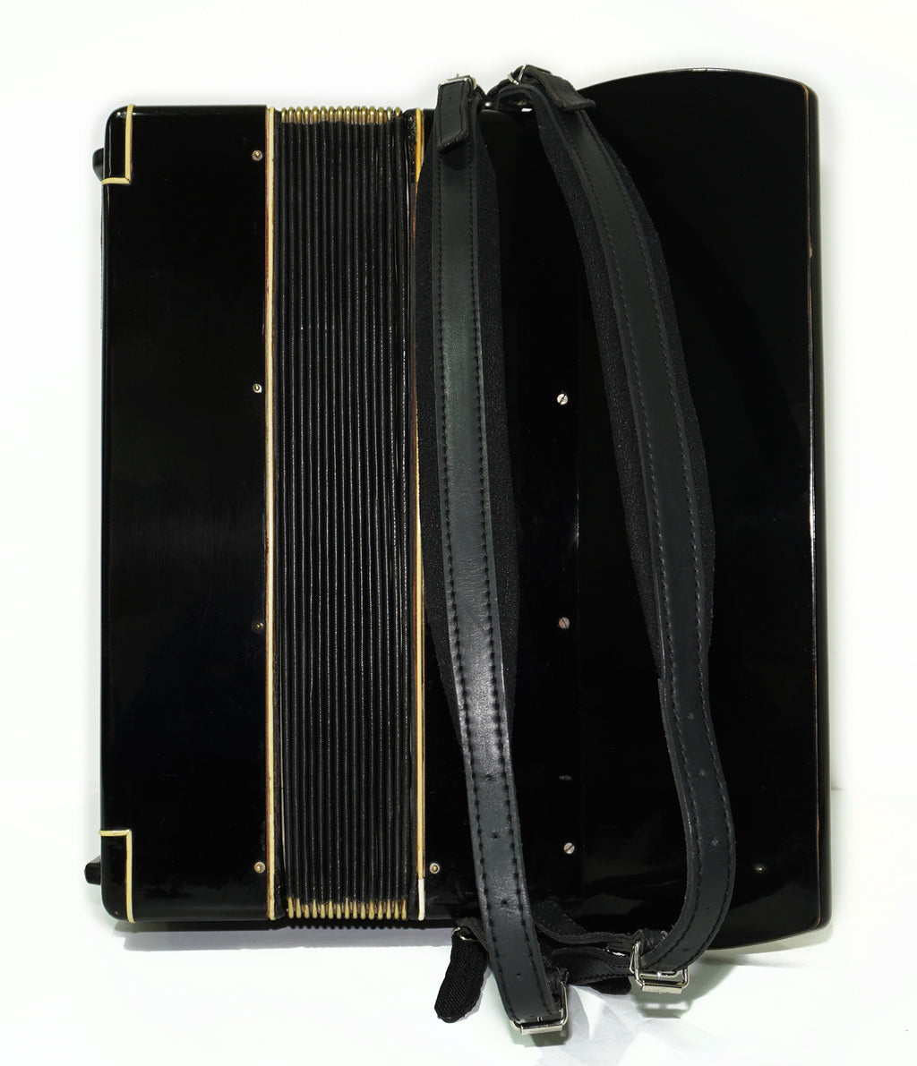 Rare Vintage Piano Accordion Frogano, made in Germany, 120 Bass buttons, New Straps and Case, 2285 Quality Old Musical Instrument! Amazing Rich Sound!