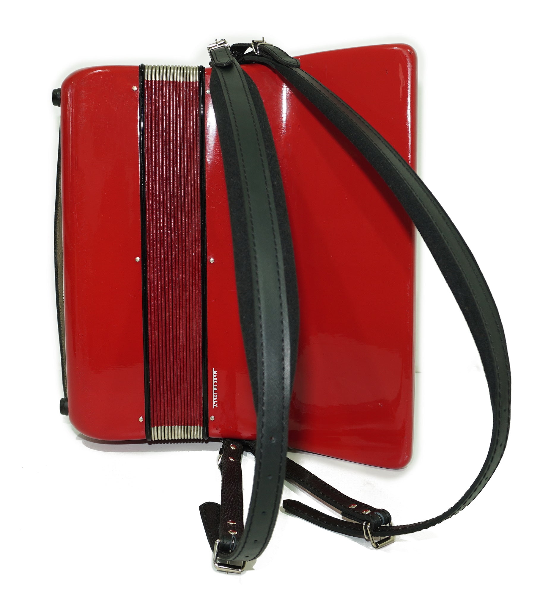 Ermes Fisa Antares Castelfidardo, made in Italy, Rare Lightweight Piano Accordion, 48 Bass buttons, New Straps, Case 2315, Rich Beautiful Sound.