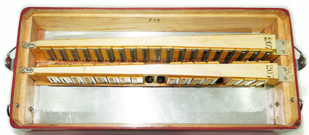 Ermes Fisa Antares Castelfidardo, made in Italy, Rare Lightweight Piano Accordion, 48 Bass buttons, New Straps, Case 2315, Rich Beautiful Sound.