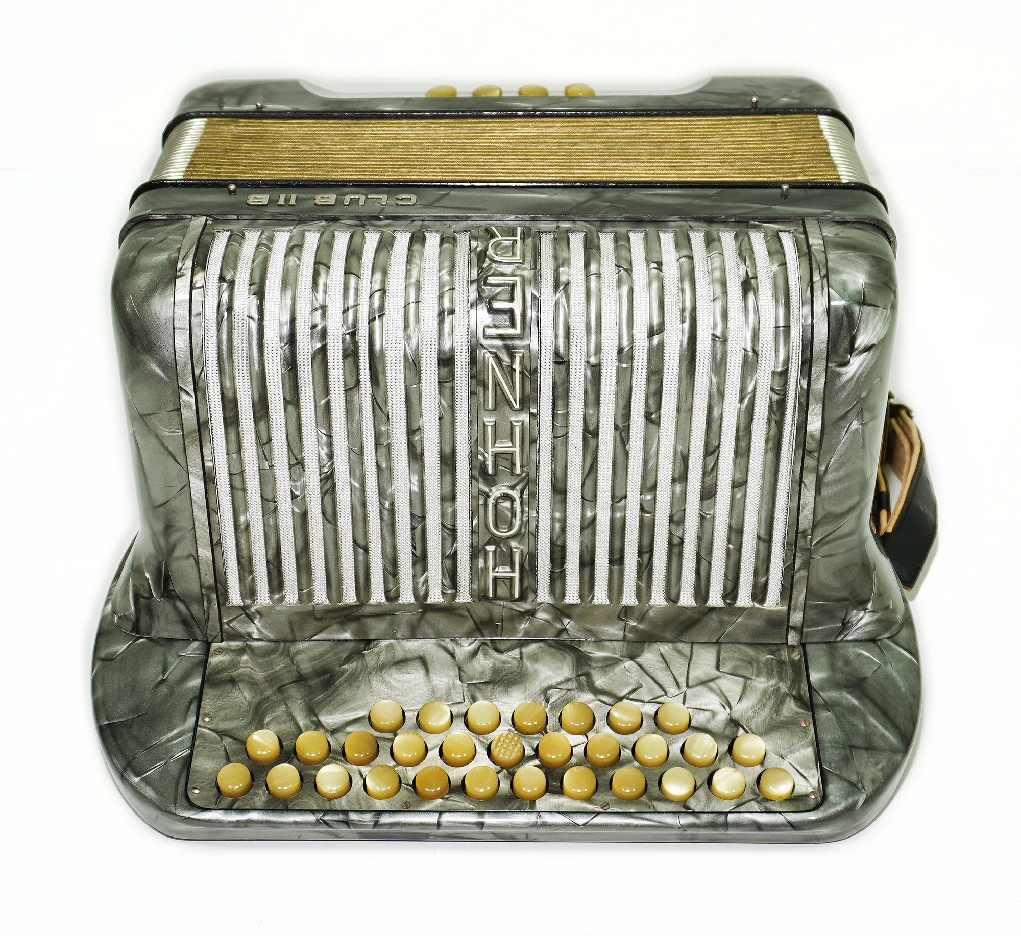 Hohner Club llB Diatonic Squeezebox, German Button Accordion, Harmonika Original Straps 2334, Wonderful sound!