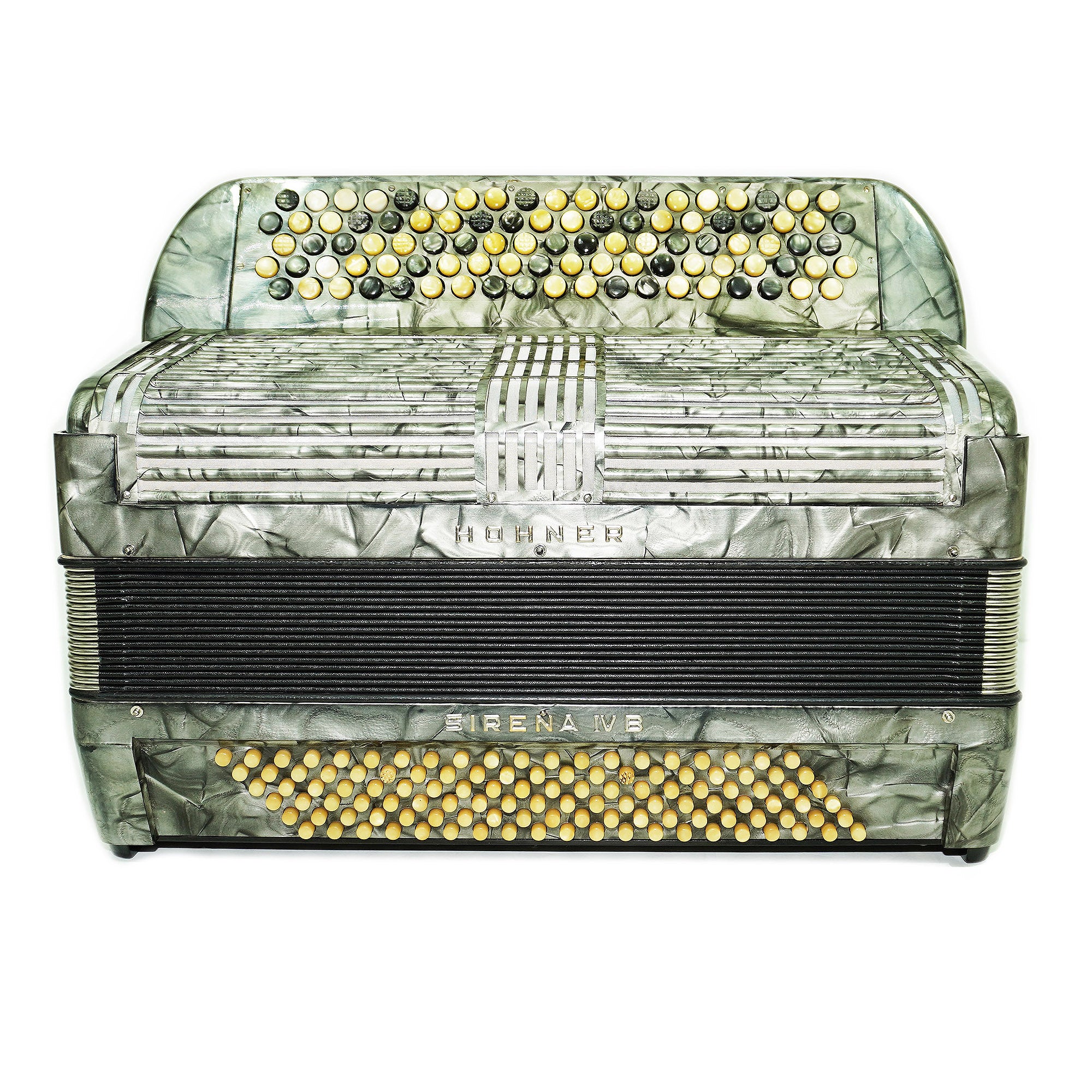 Vintage Hohner Sirena IVB, 5 Rows Button Accordion, made in Germany, Rare Original Bayan 2335, New Straps, Rich and Powerful Sound!