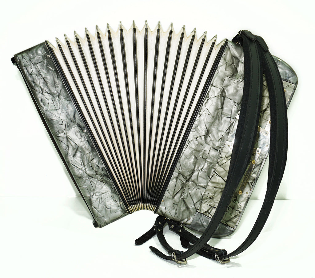 Vintage Hohner Sirena IVB, 5 Rows Button Accordion, made in Germany, Rare Original Bayan 2335, New Straps, Rich and Powerful Sound!