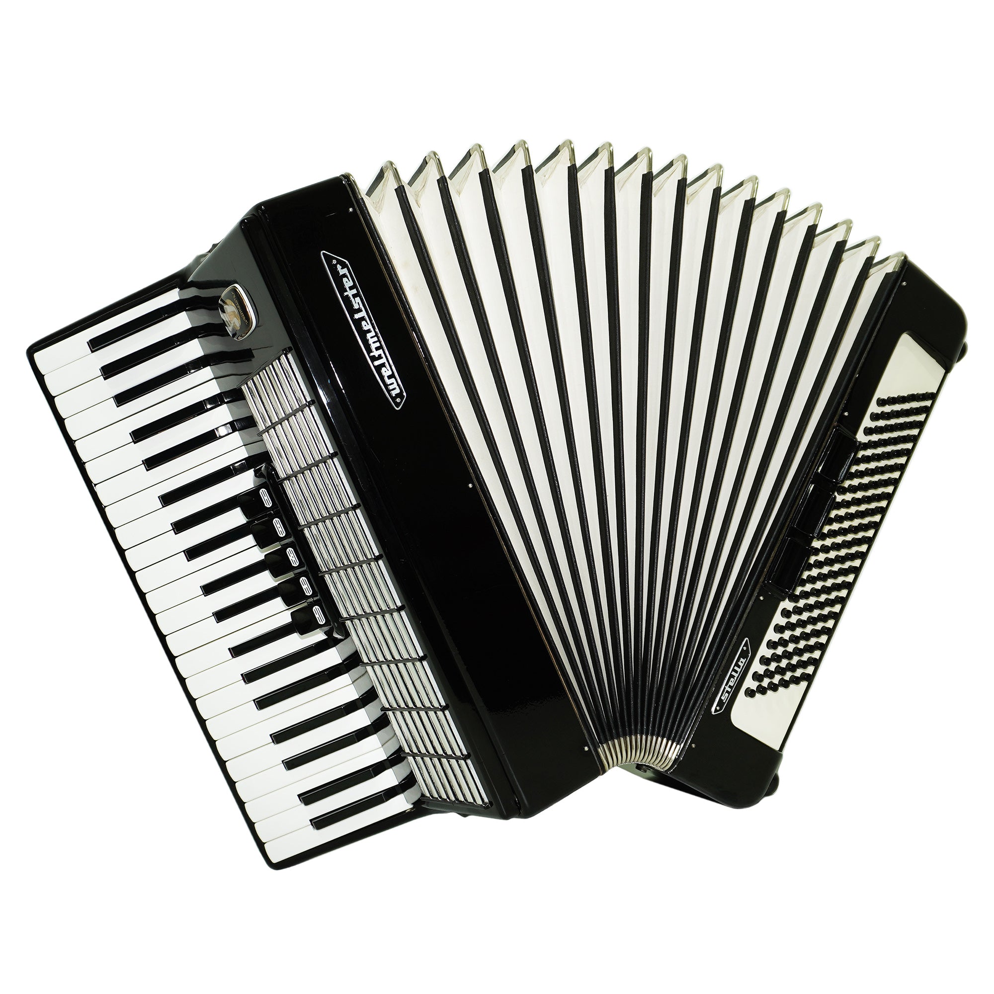 Weltmeister Stella Piano Accordion, made in Germany, 120 Bass New Straps Case 2340, Quality Musical Instrument for Adults, Rich and Powerful sound!