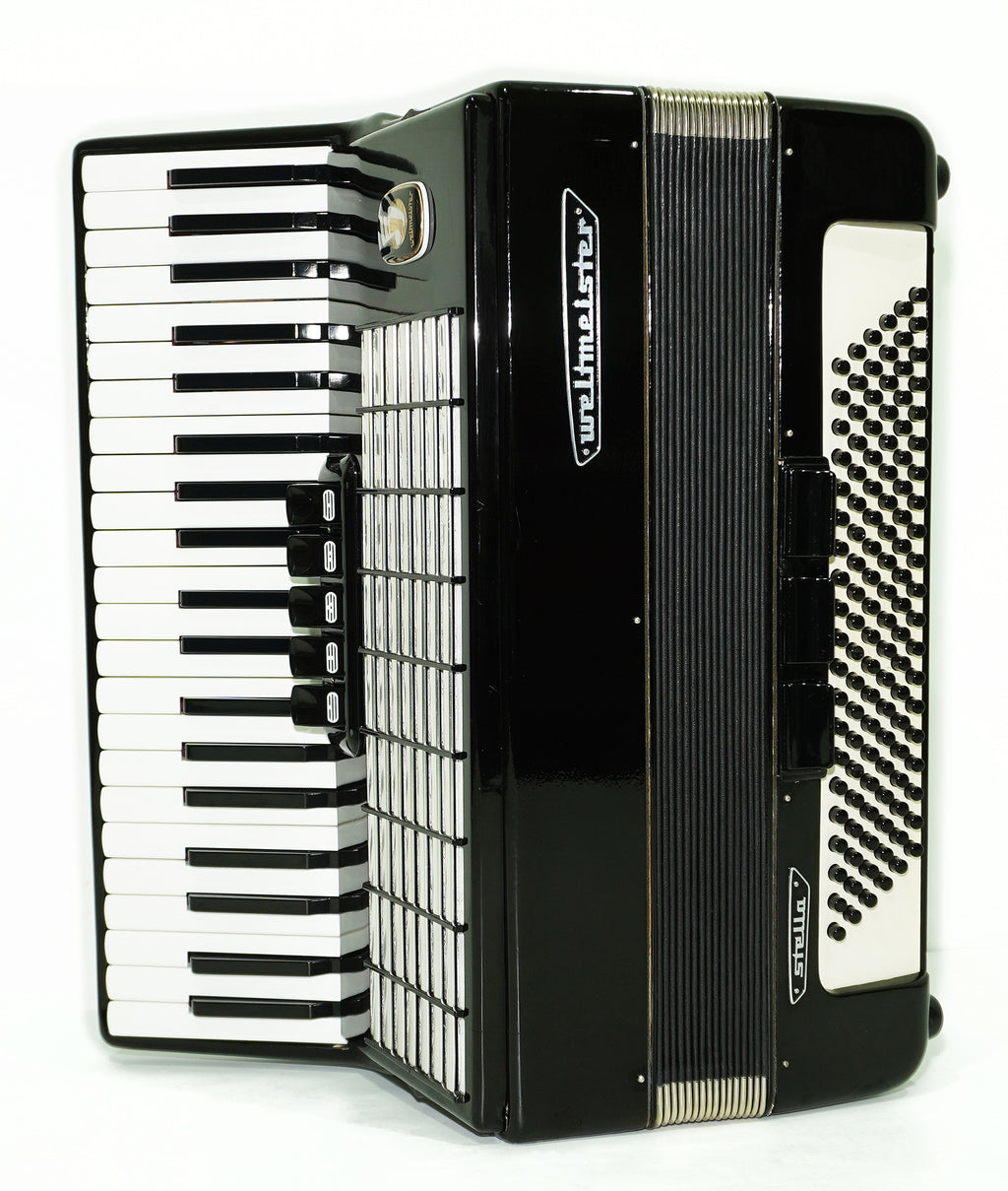Weltmeister Stella Piano Accordion, made in Germany, 120 Bass New Straps Case 2340, Quality Musical Instrument for Adults, Rich and Powerful sound!