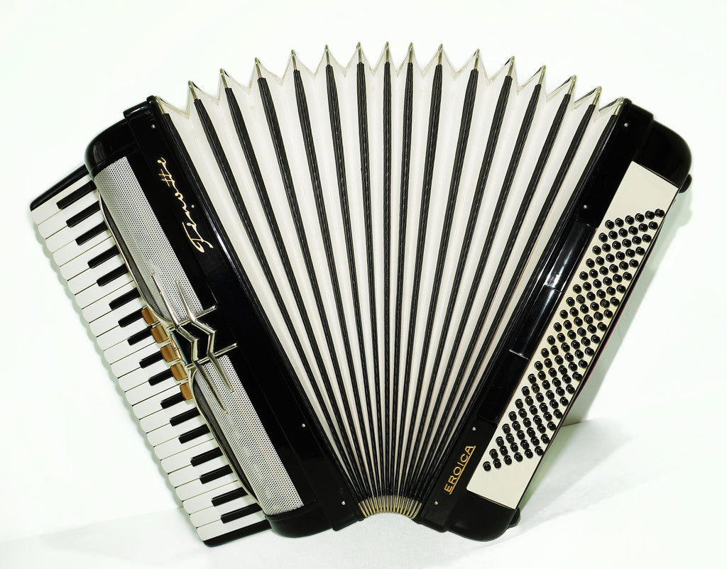 Firotti Eroica 120 Bass made in Germany Piano Accordion Musical Instrument for Adults New Straps Case 2345, Keyboard Accordian, Rich Beautiful Sound!