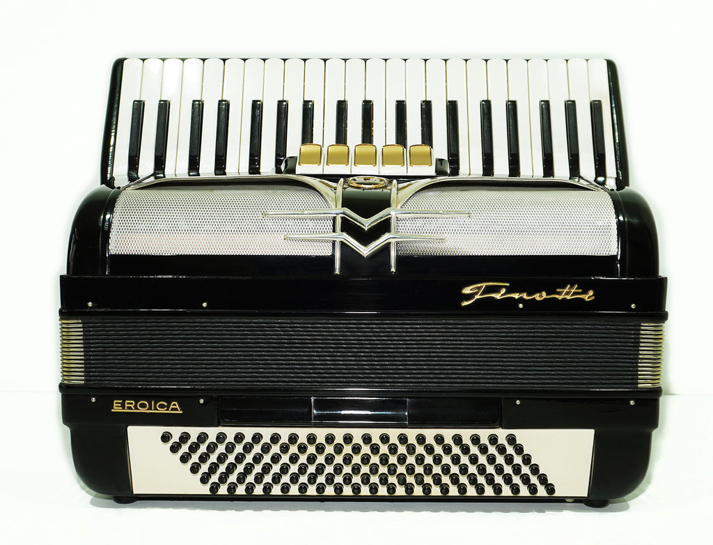 Firotti Eroica 120 Bass made in Germany Piano Accordion Musical Instrument for Adults New Straps Case 2345, Keyboard Accordian, Rich Beautiful Sound!