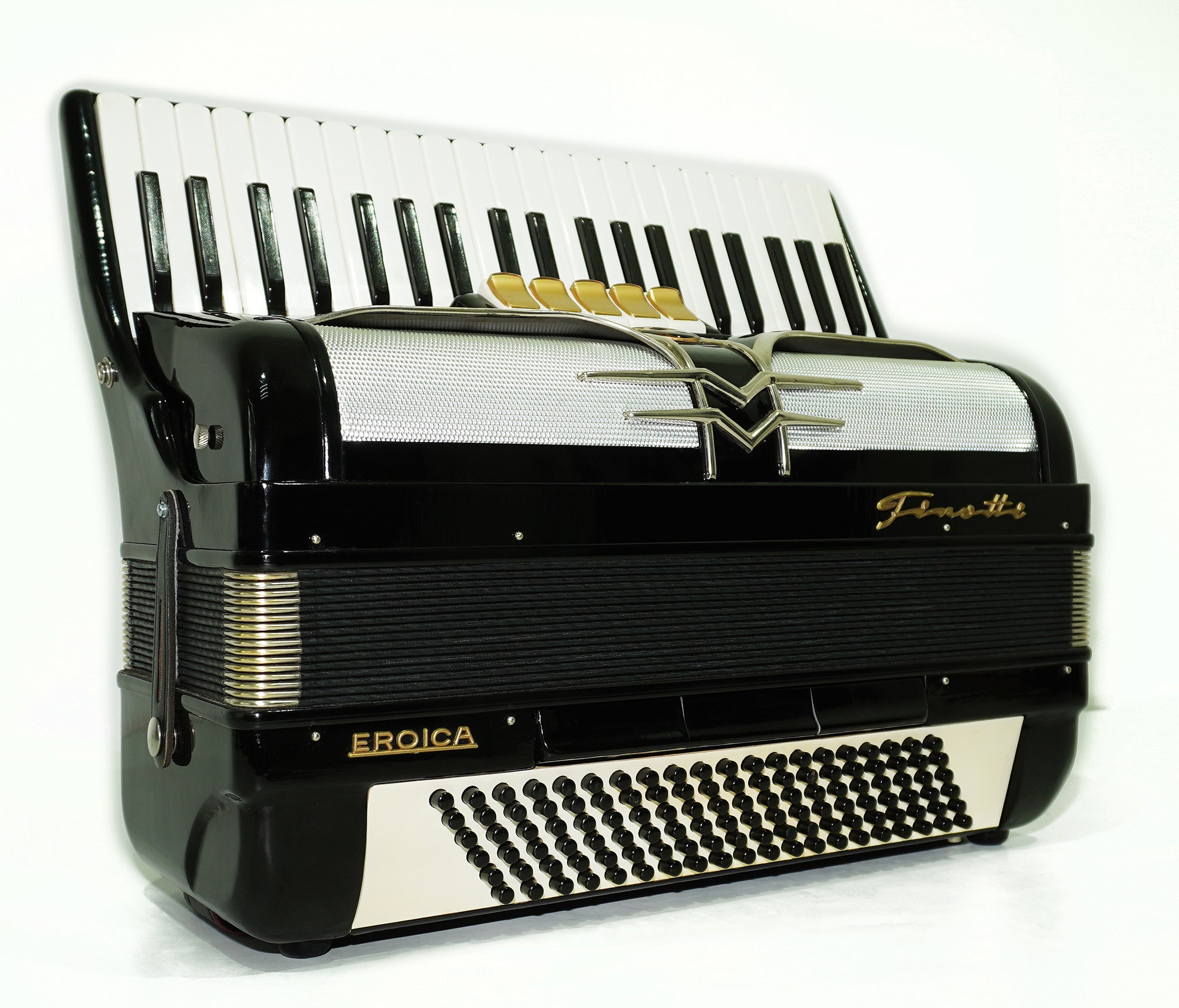 Firotti Eroica 120 Bass made in Germany Piano Accordion Musical Instrument for Adults New Straps Case 2345, Keyboard Accordian, Rich Beautiful Sound!