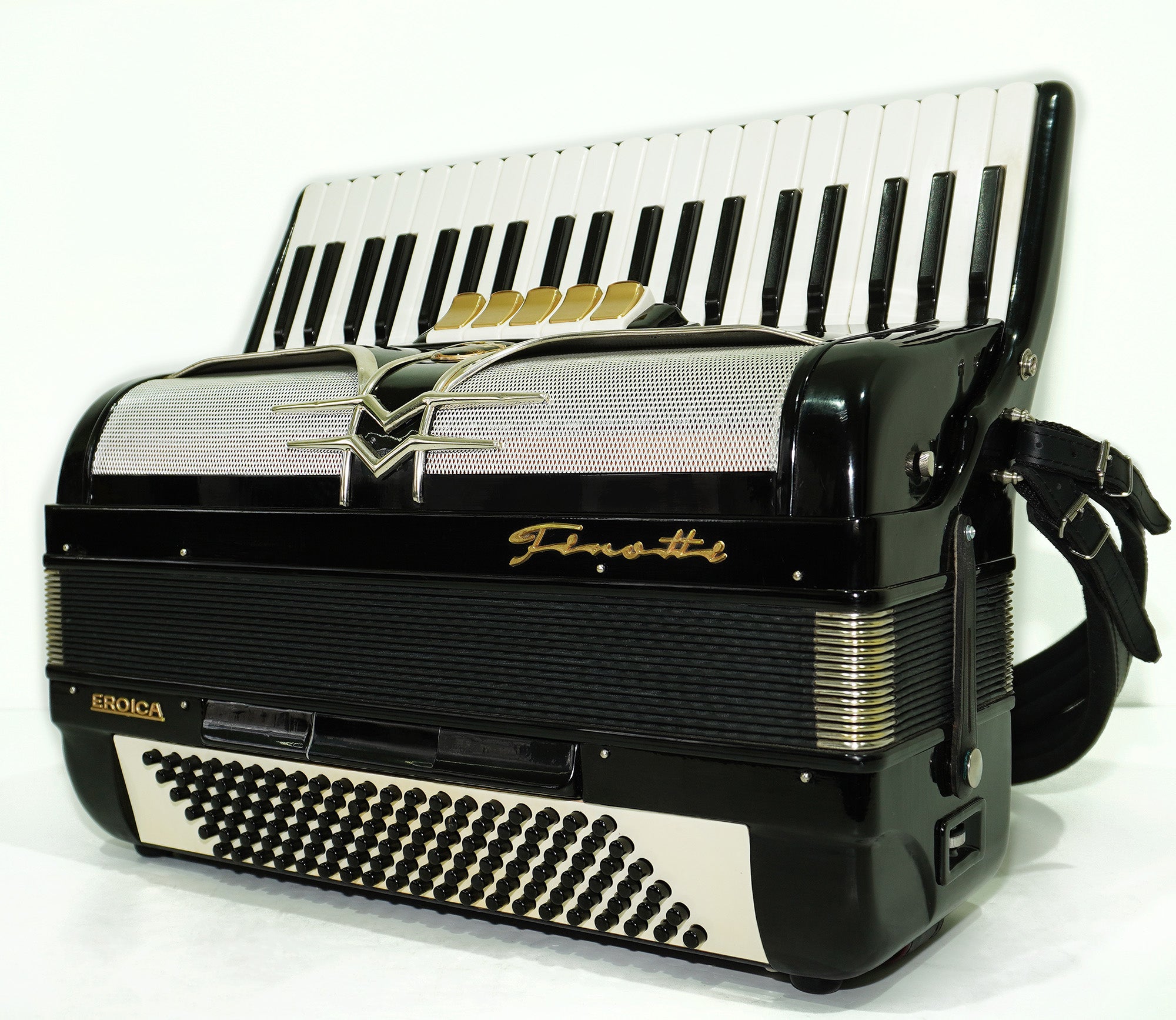 Firotti Eroica 120 Bass made in Germany Piano Accordion Musical Instrument for Adults New Straps Case 2345, Keyboard Accordian, Rich Beautiful Sound!