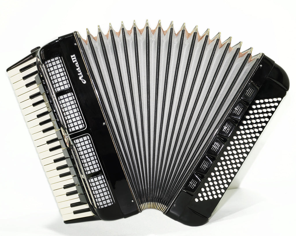Lignatone Aida III Full Size Piano Accordion, made in Czechoslovakia, New Straps Case, 2350, Keyboard Accordion Instrument, Rich Beautiful sound.