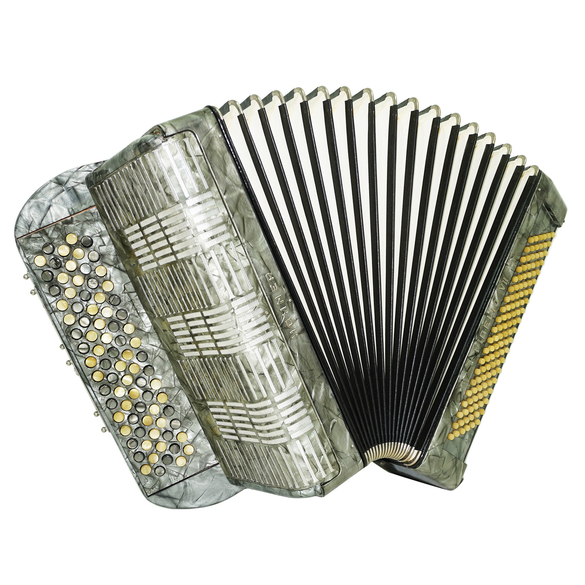 Hohner Fidelio VII, 5 Rows Button Accordion, made in Germany, Rare Original Bayan 2351, New Straps, Rich and Powerful Sound!