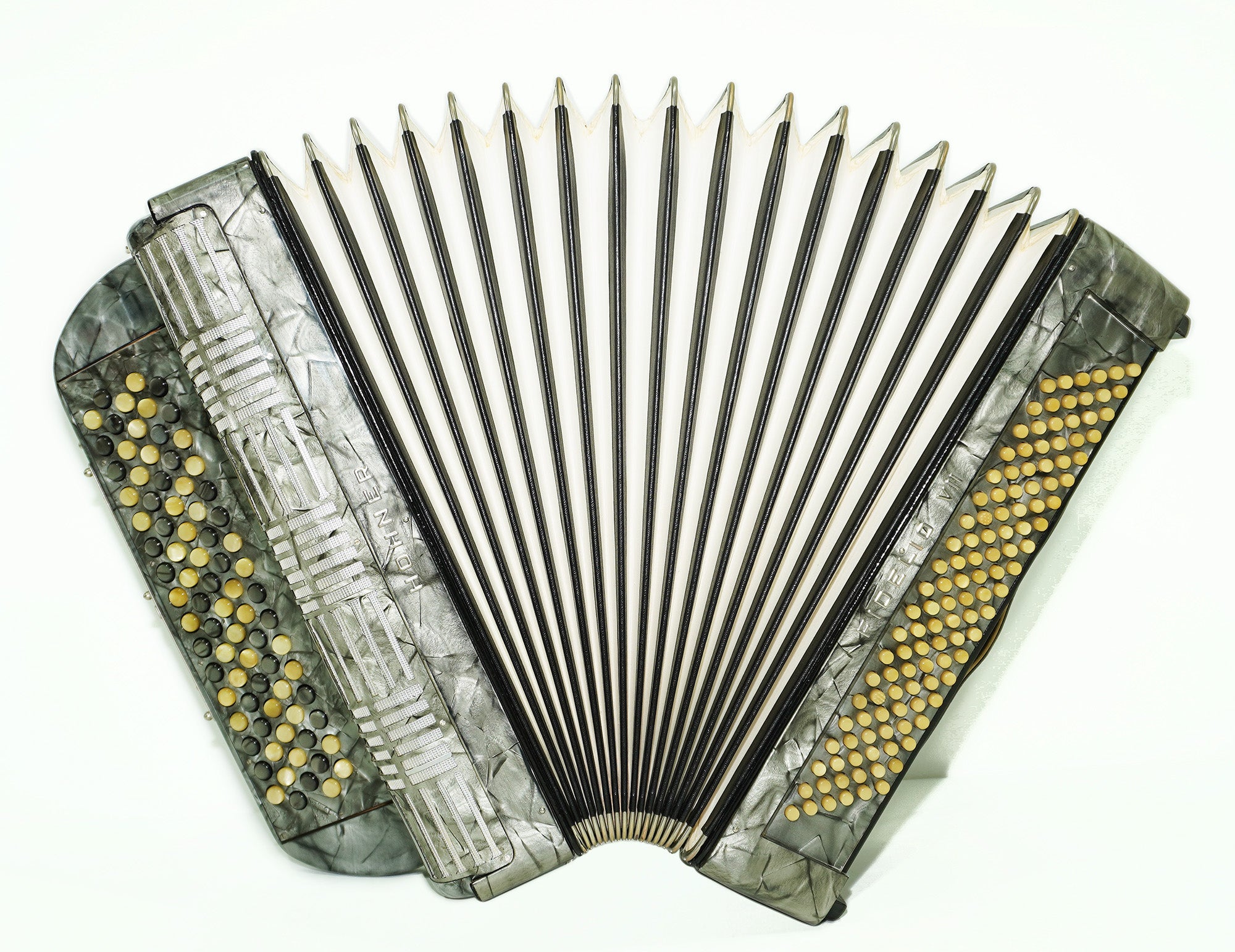 Hohner Fidelio VII, 5 Rows Button Accordion, made in Germany, Rare Original Bayan 2351, New Straps, Rich and Powerful Sound!