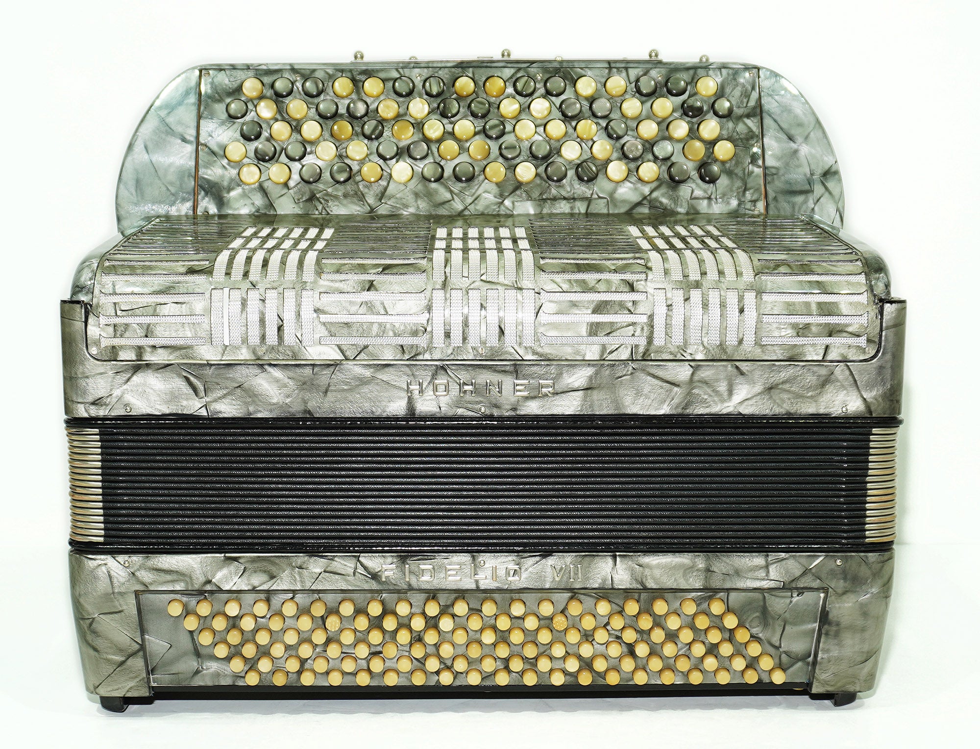 Hohner Fidelio VII, 5 Rows Button Accordion, made in Germany, Rare Original Bayan 2351, New Straps, Rich and Powerful Sound!