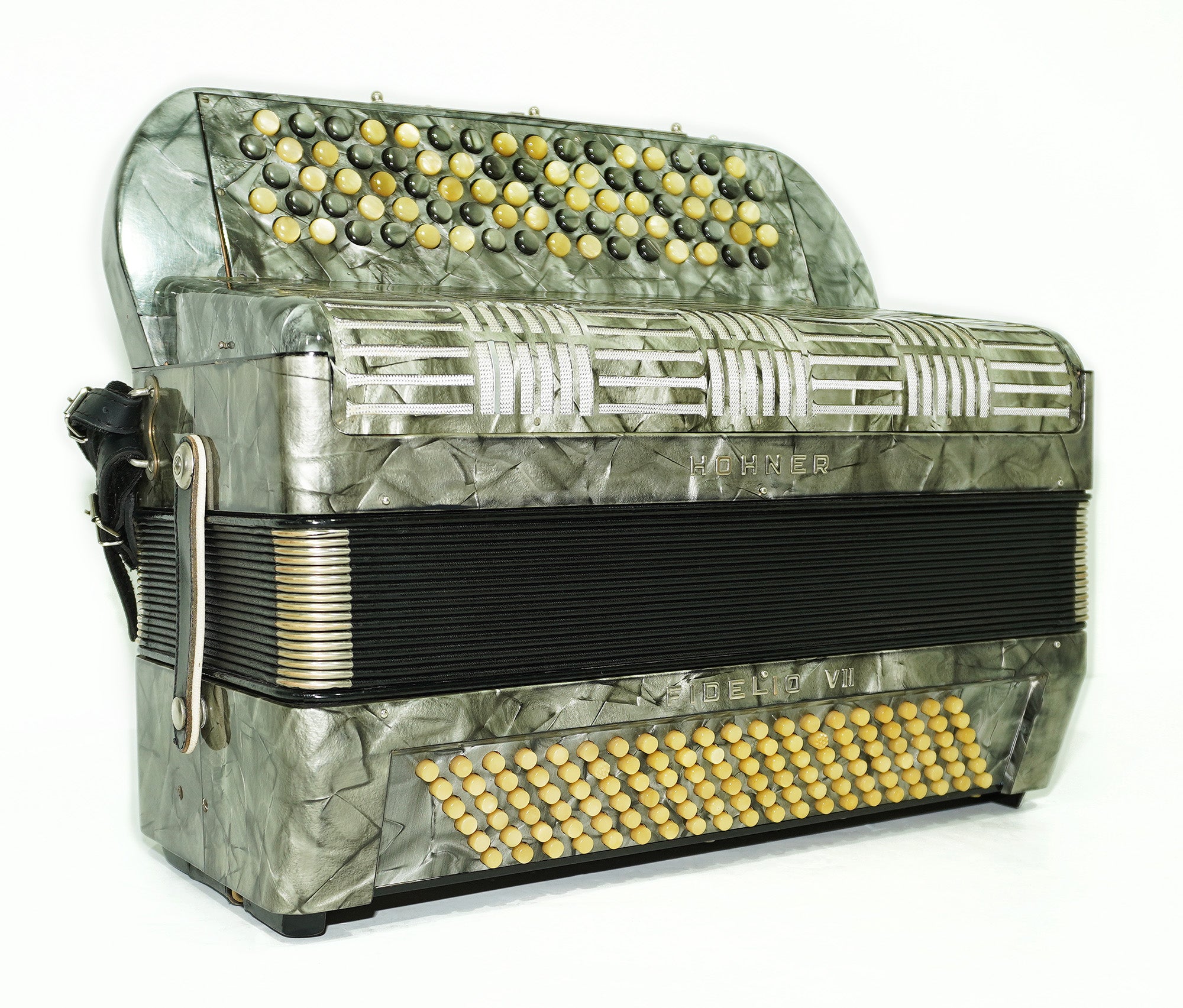 Hohner Fidelio VII, 5 Rows Button Accordion, made in Germany, Rare Original Bayan 2351, New Straps, Rich and Powerful Sound!