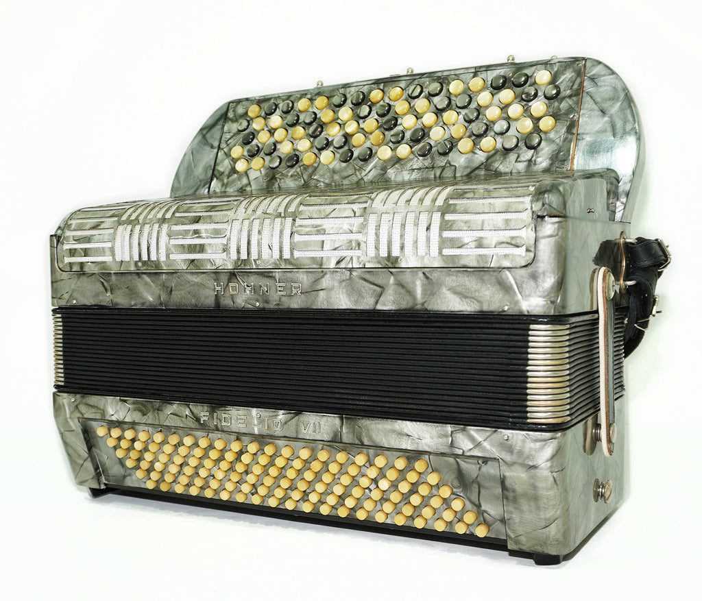 Hohner Fidelio VII, 5 Rows Button Accordion, made in Germany, Rare Original Bayan 2351, New Straps, Rich and Powerful Sound!