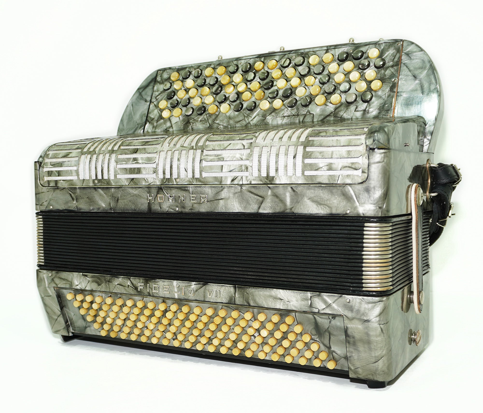 Hohner Fidelio VII, 5 Rows Button Accordion, made in Germany, Rare Original Bayan 2351, New Straps, Rich and Powerful Sound!