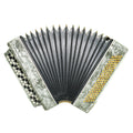 Vintage Bayan Button Accordion Kreminne, 3 Rows 100 Bass buttons, made in Ukraine, New Straps 2484, Bright and Rich sound.
