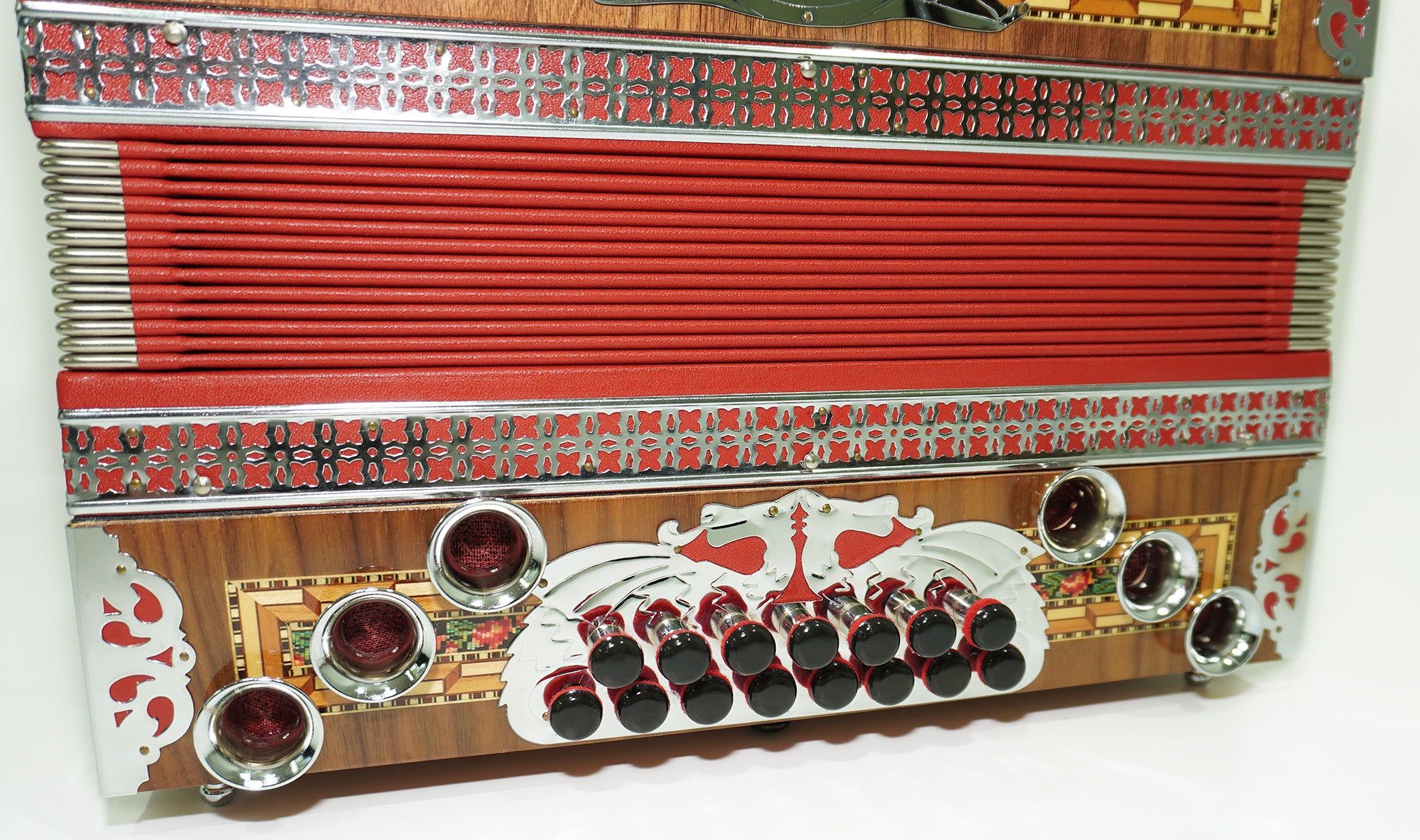 Close to New! Melodija Menges Slovenija Unique Diatonic Harmonica, Button Accordion Garmon 2372, Rare Luxury Heligonka, Powerful Fantastic sound!