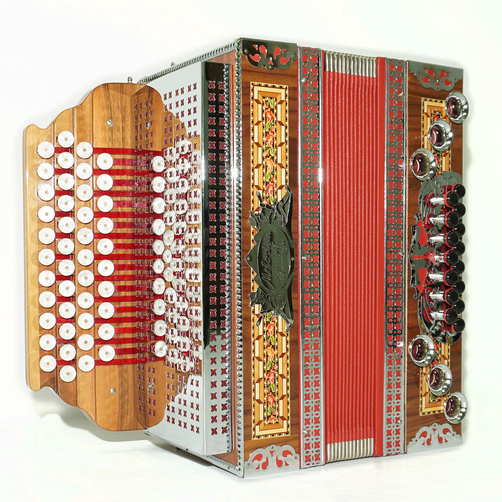 Close to New! Melodija Menges Slovenija Unique Diatonic Harmonica, Button Accordion Garmon 2372, Rare Luxury Heligonka, Powerful Fantastic sound!