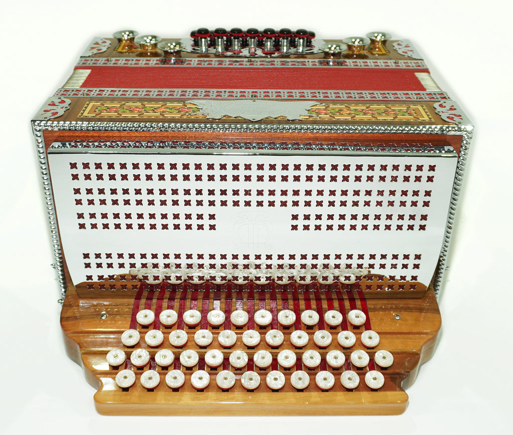 Close to New! Melodija Menges Slovenija Unique Diatonic Harmonica, Button Accordion Garmon 2372, Rare Luxury Heligonka, Powerful Fantastic sound!