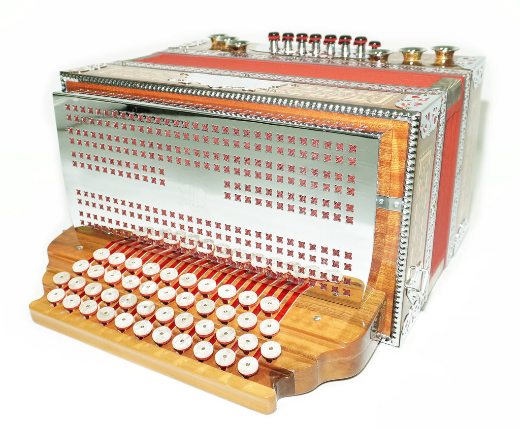 Close to New! Melodija Menges Slovenija Unique Diatonic Harmonica, Button Accordion Garmon 2372, Rare Luxury Heligonka, Powerful Fantastic sound!