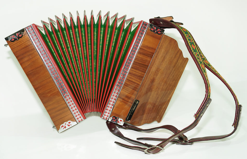 Close to New! Melodija Menges Slovenija Unique Diatonic Harmonica, Button Accordion Garmon 2372, Rare Luxury Heligonka, Powerful Fantastic sound!