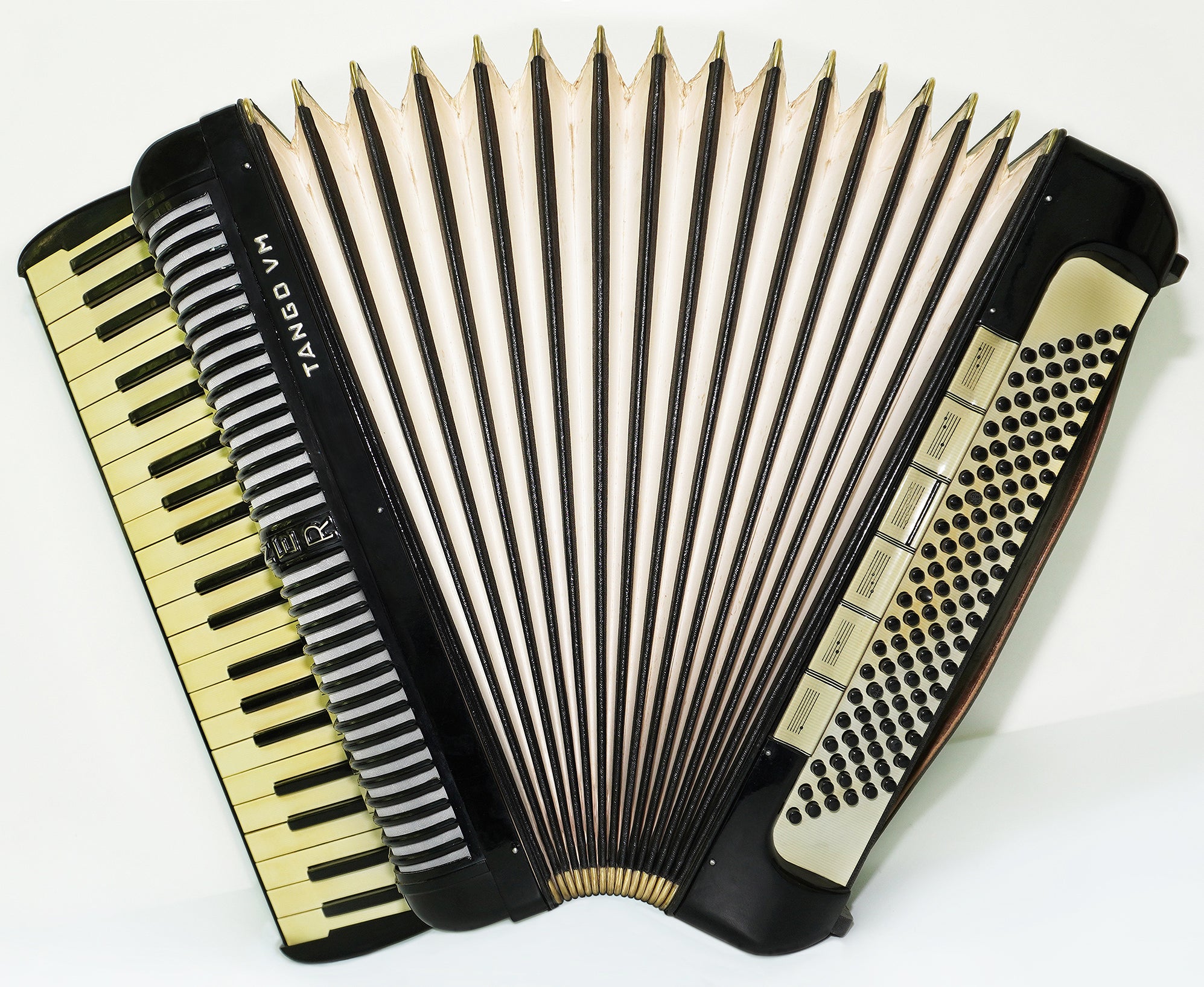 Hohner Tango VM Accordian made in Germany Original Piano Accordion, incl. New Straps Soft Case, Quality Concert Accordion, 2386, Amazing Rich Sound