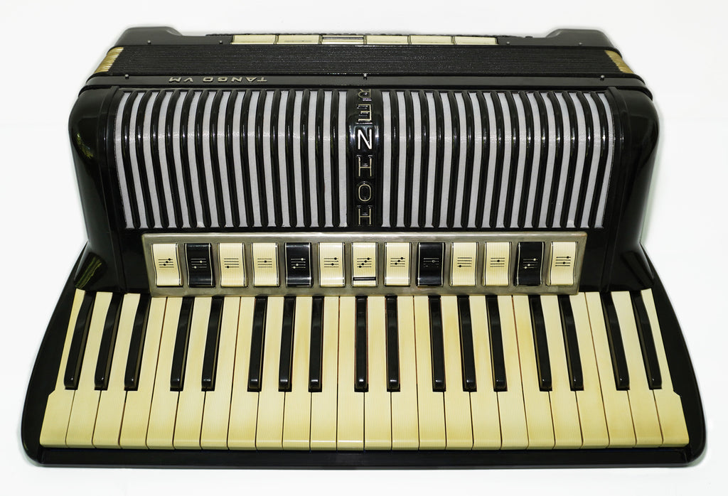 Hohner Tango VM Accordian made in Germany Original Piano Accordion, incl. New Straps Soft Case, Quality Concert Accordion, 2386, Amazing Rich Sound