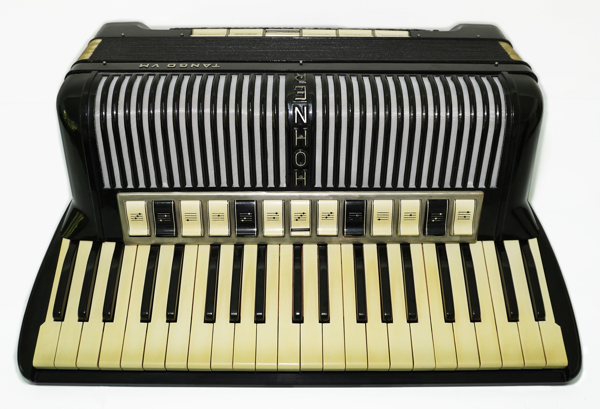 Hohner Tango VM Accordian made in Germany Original Piano Accordion, incl. New Straps Soft Case, Quality Concert Accordion, 2386, Amazing Rich Sound