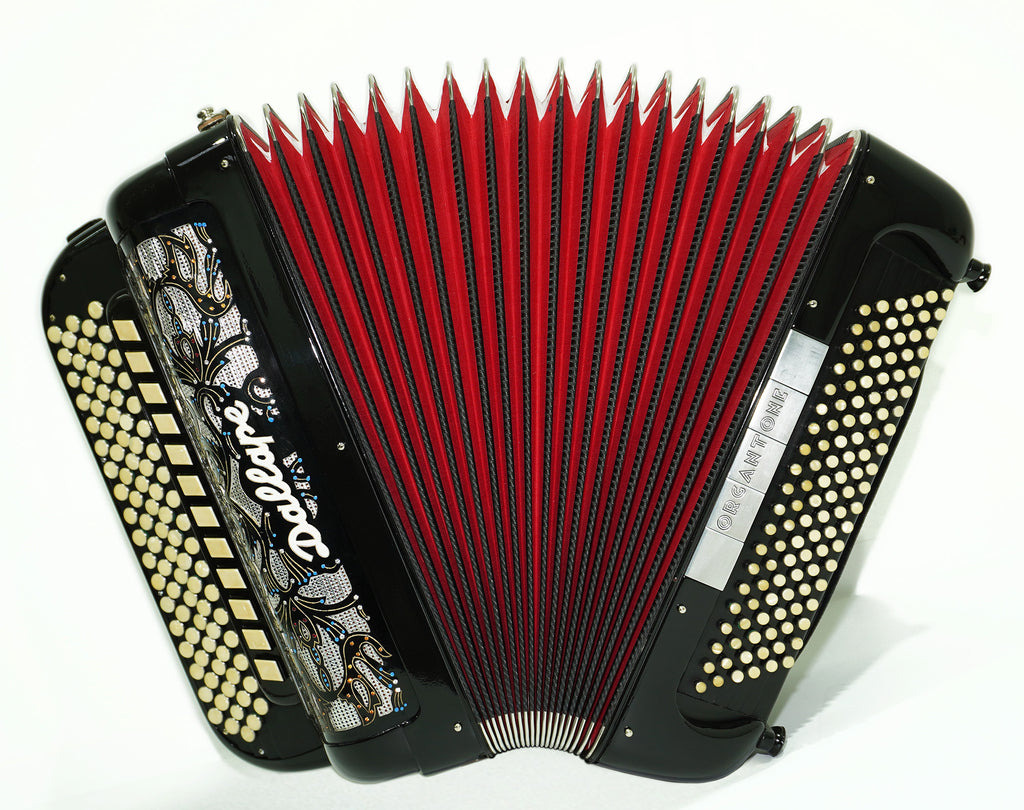 Dallape Organtone B Griff 5 Row Button Accordion, made in Italy, New Straps and Soft Case, 2379, Original Italian Acordian Bayan Instrument, Amazing Rich sound!