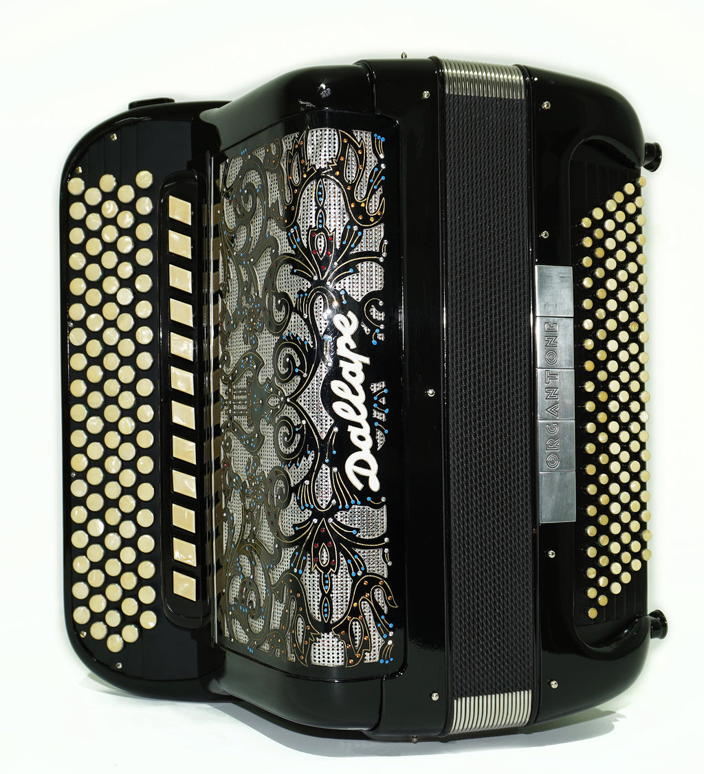 Dallape Organtone B Griff 5 Row Button Accordion, made in Italy, New Straps and Soft Case, 2379, Original Italian Acordian Bayan Instrument, Amazing Rich sound!