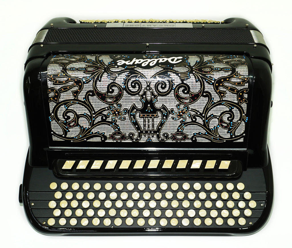 Dallape Organtone B Griff 5 Row Button Accordion, made in Italy, New Straps and Soft Case, 2379, Original Italian Acordian Bayan Instrument, Amazing Rich sound!