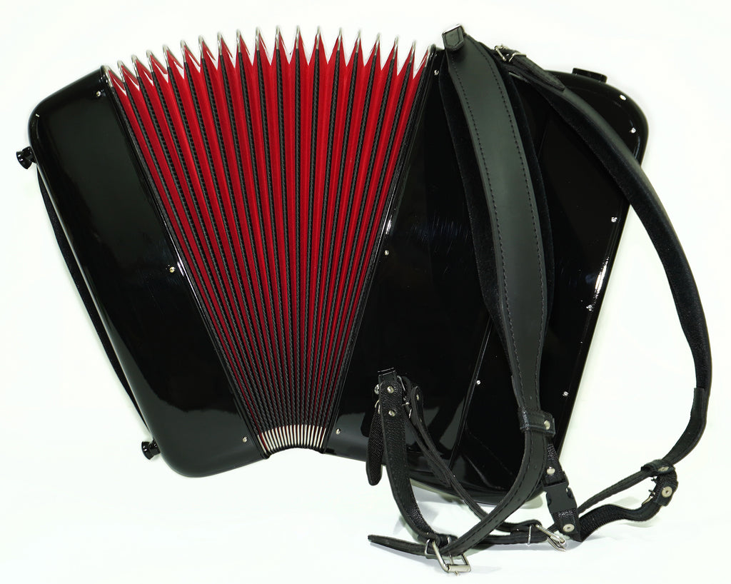 Dallape Organtone B Griff 5 Row Button Accordion, made in Italy, New Straps and Soft Case, 2379, Original Italian Acordian Bayan Instrument, Amazing Rich sound!