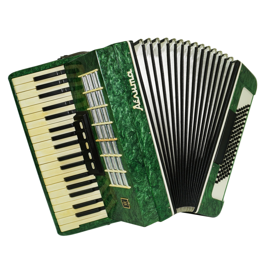 Ukraine Piano Accordion 96 Bass Aelita, Vintage Keyboard Accordian in Tune, New Straps, 2698