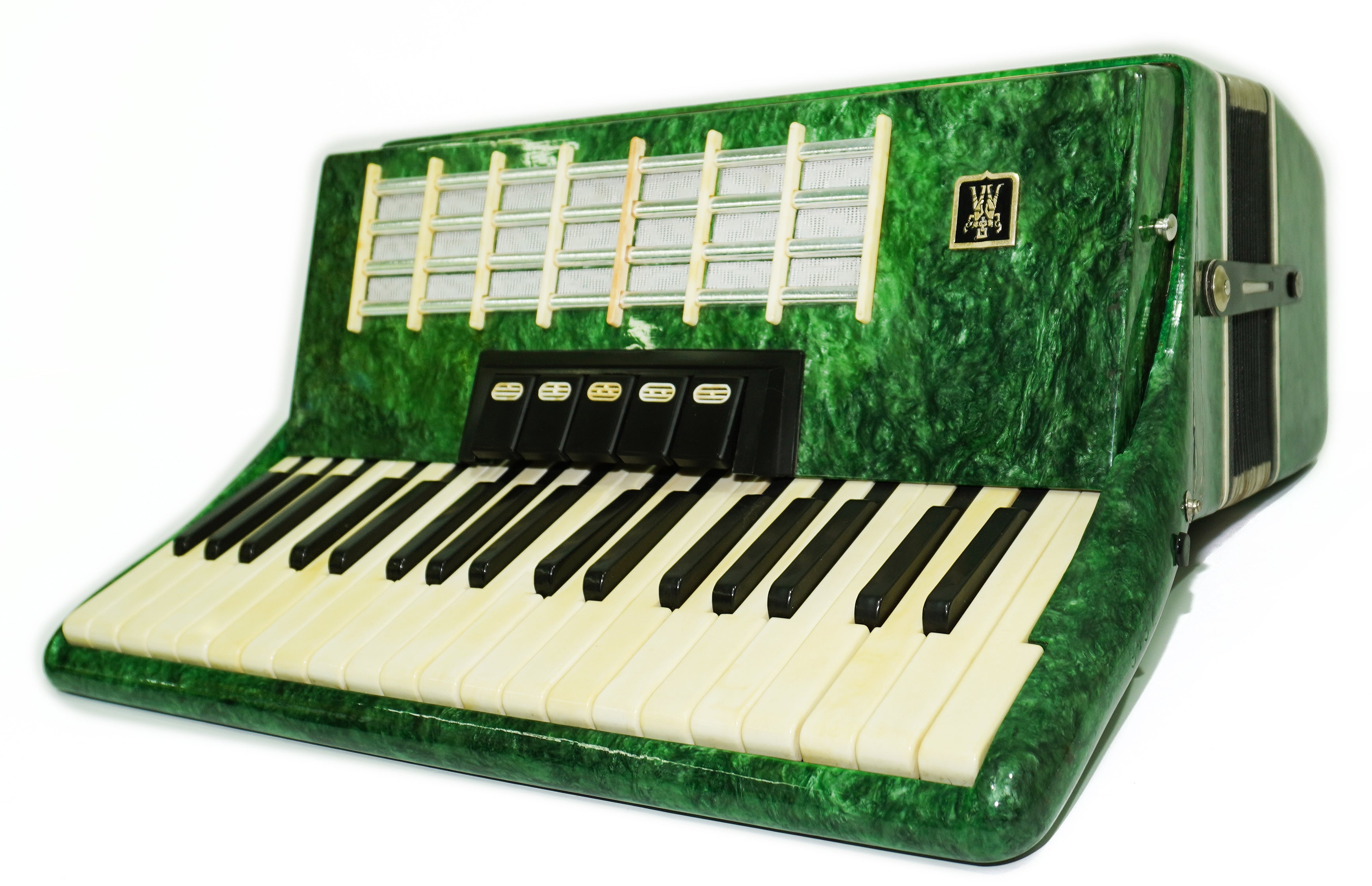 Ukraine Piano Accordion 96 Bass Aelita, Vintage Keyboard Accordian in Tune, New Straps, 2698