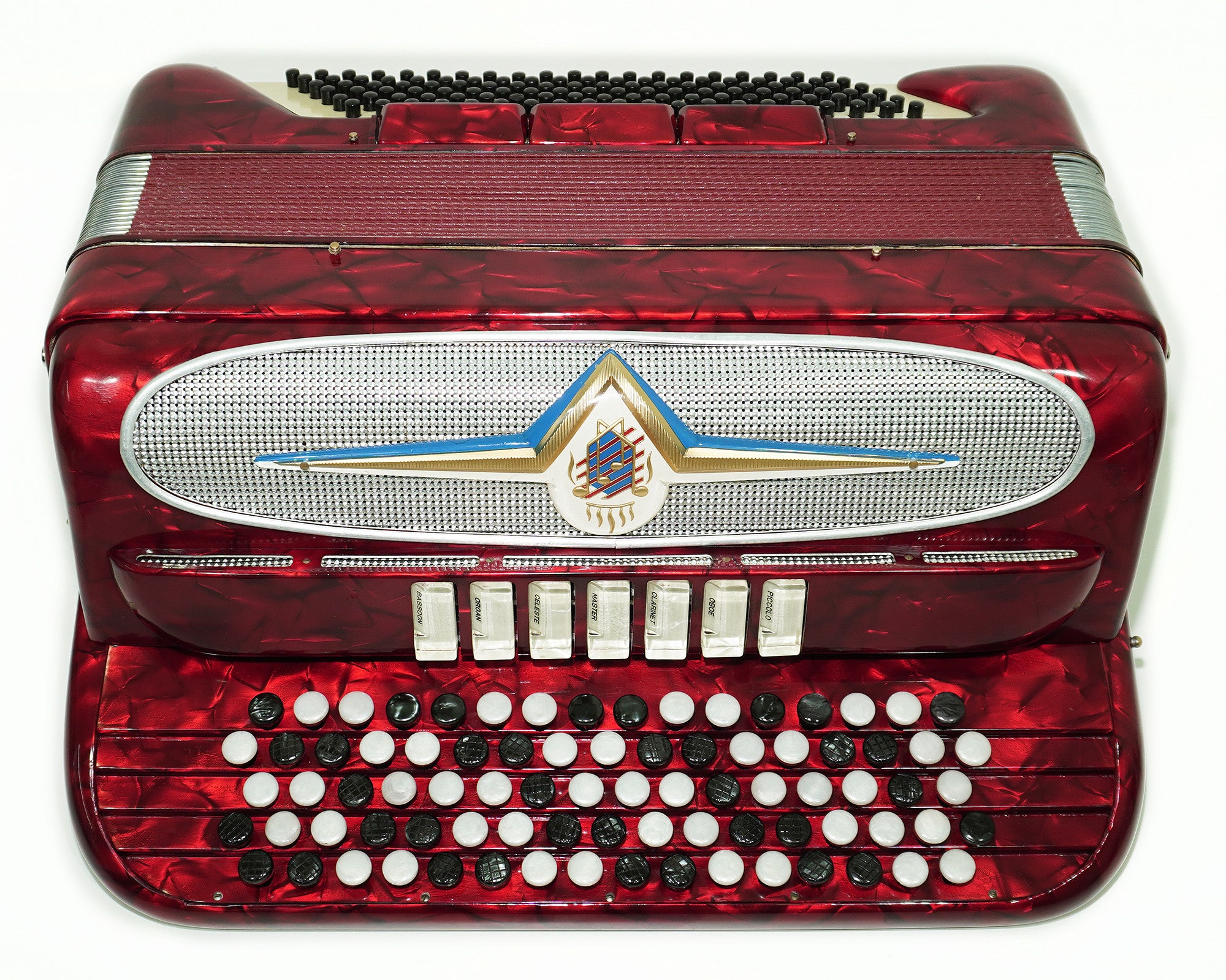 5 Row Button Accordion, Vintage Serenelli 120 Bass, made in Italy, New Straps, Rare Original Italian Acordian Instrument, 2492, Amazing sound!