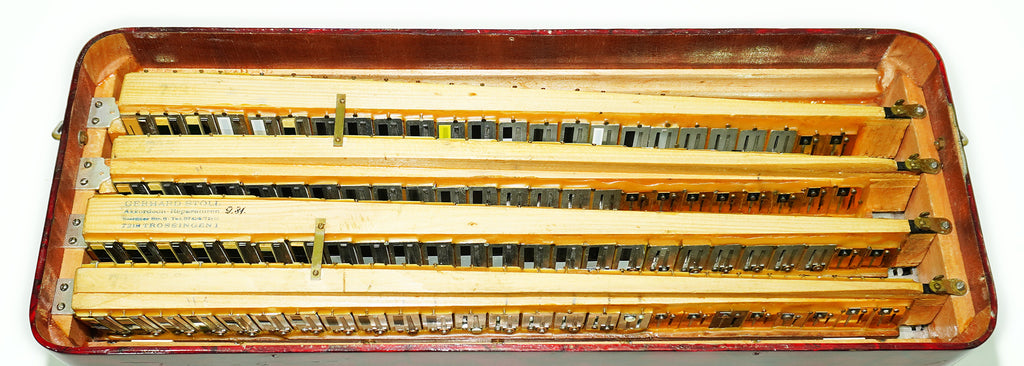 5 Row Button Accordion, Vintage Serenelli 120 Bass, made in Italy, New Straps, Rare Original Italian Acordian Instrument, 2492, Amazing sound!