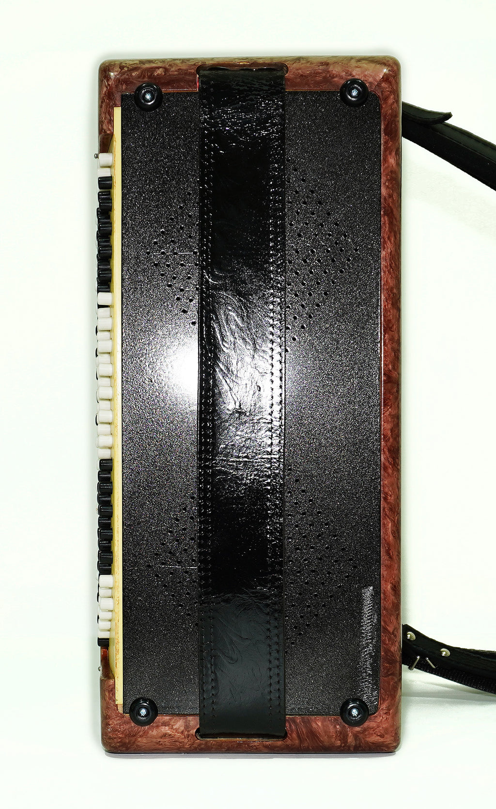 Russian Bayan Tulskiy Melodiya, Vintage Chromatic Button accordion, made in Tula Russia, New Straps and Soft Bag, 2388, Rich and Beautiful sound!