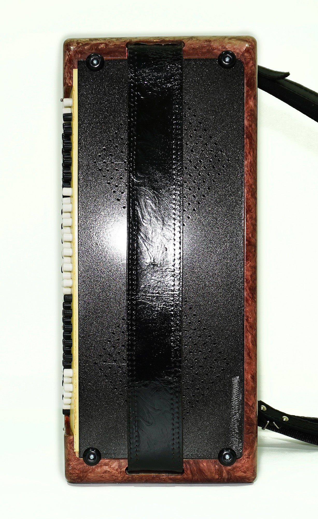 Russian Bayan Tulskiy Melodiya, Vintage Chromatic Button accordion, made in Tula Russia, New Straps and Soft Bag, 2388, Rich and Beautiful sound!
