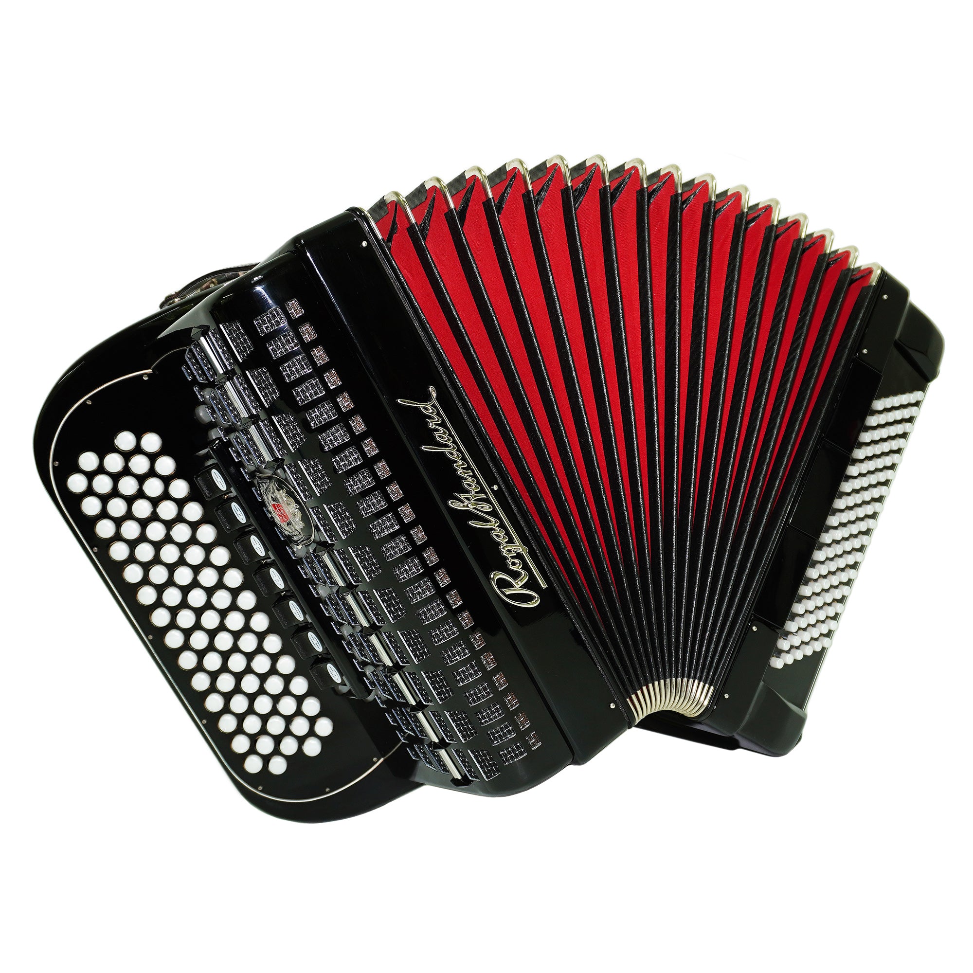 Royal Standard 96 Bass Accordion Bayan, made in Germany, C Griff Concert Button Accordion, Straps and Hard Case, Lightweight Professional Accordian, 2385