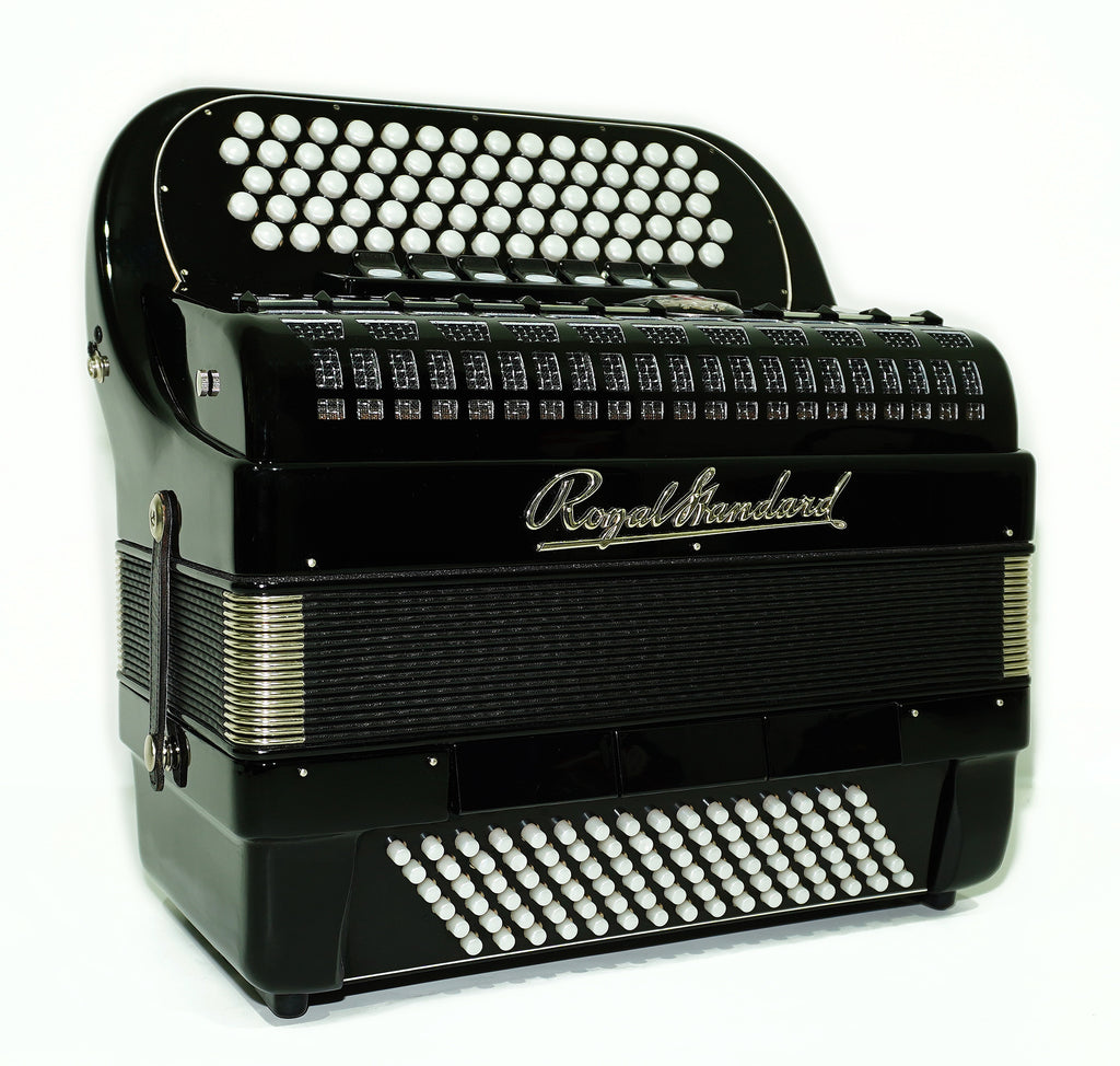 Royal Standard 96 Bass Accordion Bayan, made in Germany, C Griff Concert Button Accordion, Straps and Hard Case, Lightweight Professional Accordian, 2385